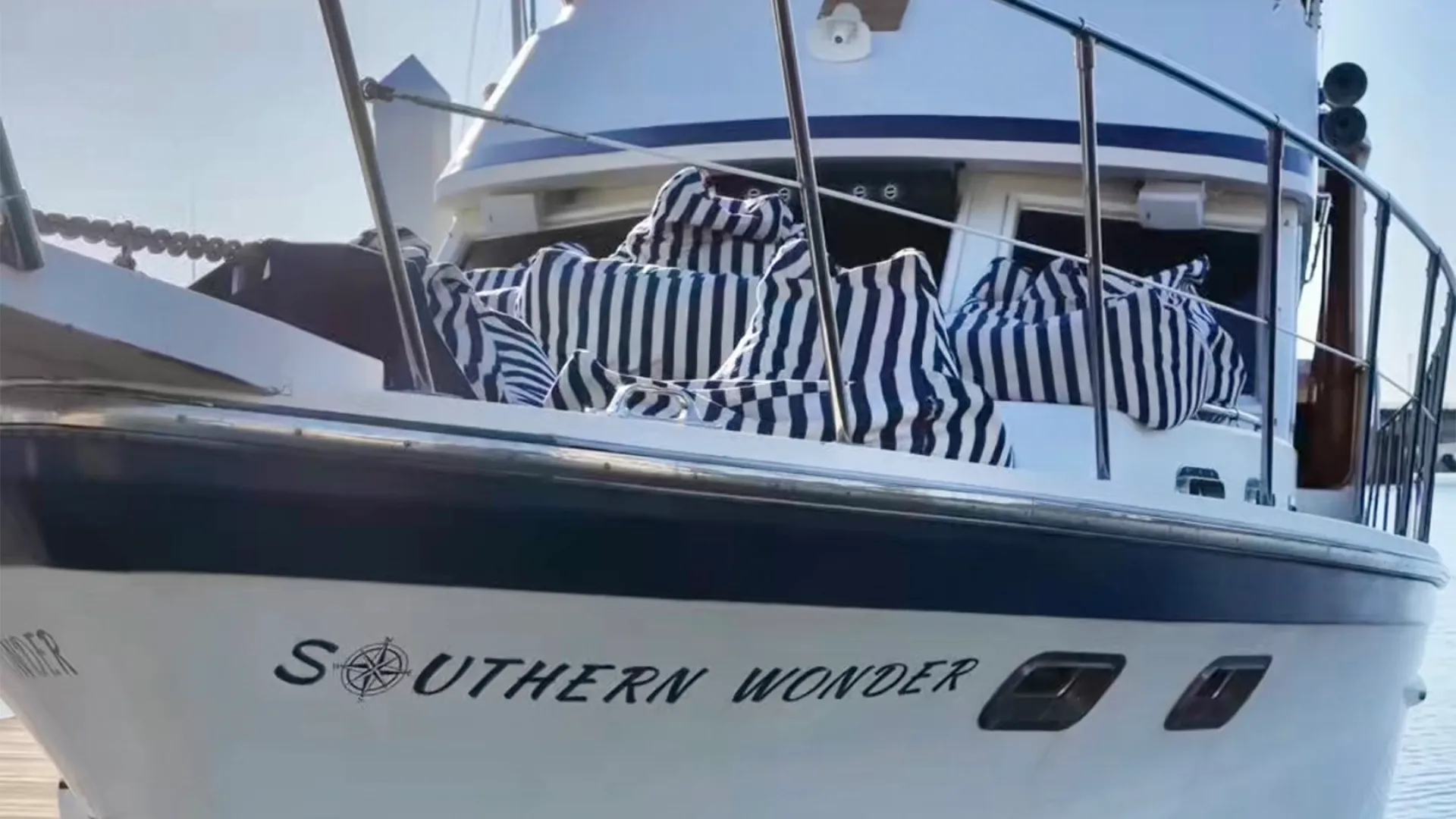 Outdoor seating aboard Southern Wonder Yacht